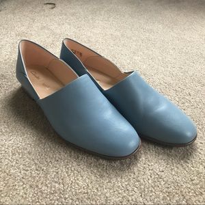 Clarks Blue Leather Flats